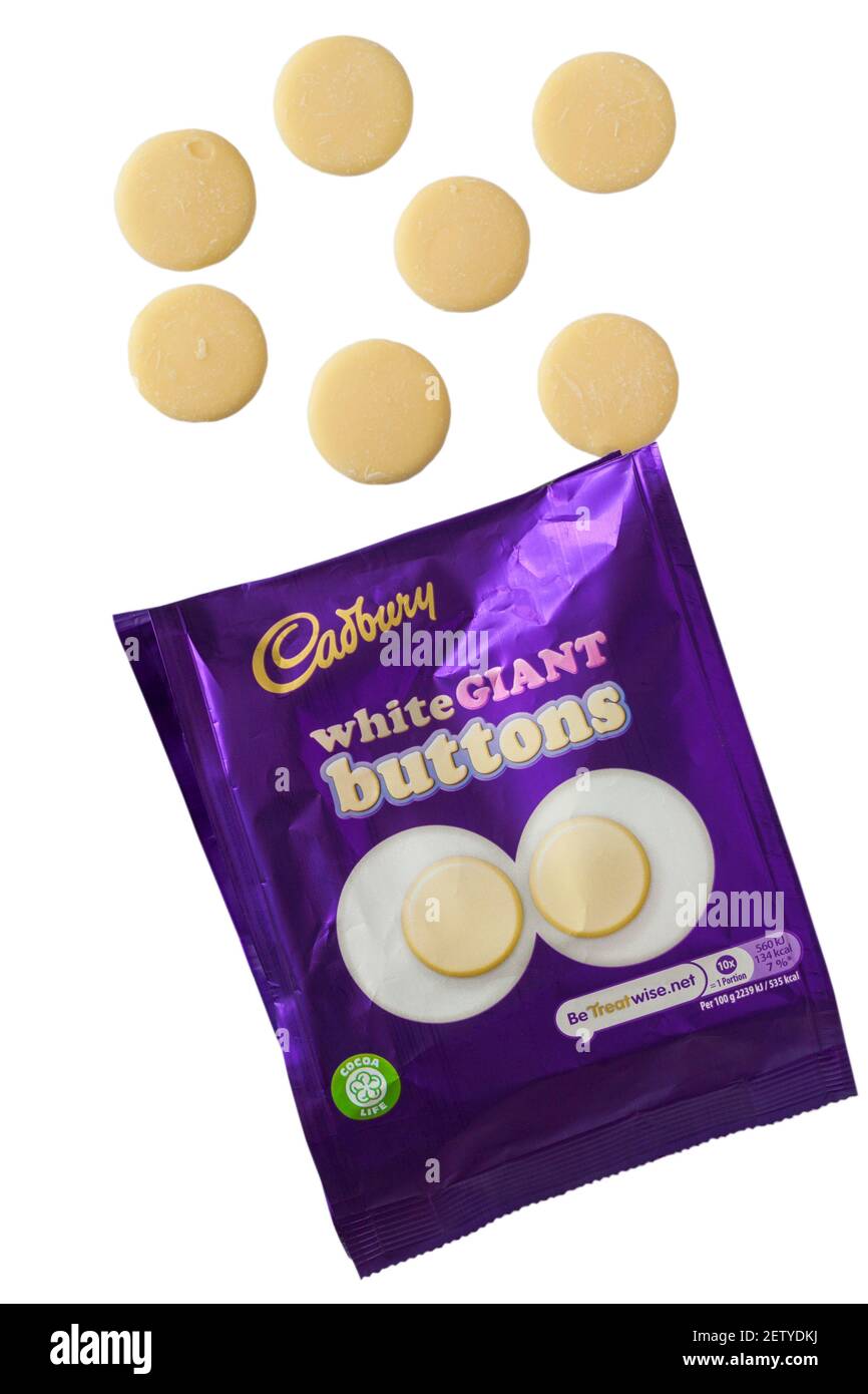 Cadbury white buttons hi-res stock photography and images - Alamy