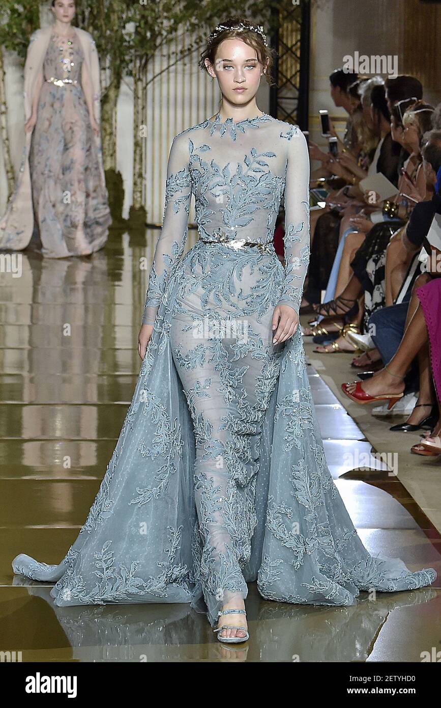 A Model Walks on the runway during the Zuhair Murad Paris Haute Couture  Fall Winter 2017-2018 Fashion Show in Paris, France on July 5, 2017. (Photo  by Jonas Gustavsson) *** Please Use