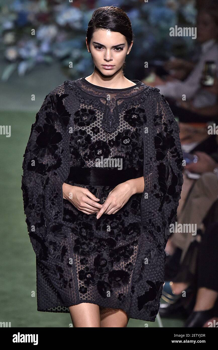 Kendall Jenner on the runway during the Fendi Paris Haute Couture Fall Winter 2017 2018 Fashion