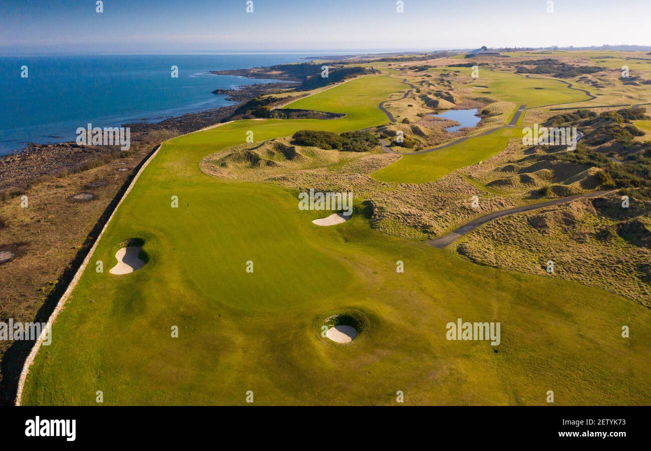 Aerial view of Torrance golf course at Fairmont St Andrews hotel and resort  in Fife, Scotland, UK Stock Photo - Alamy