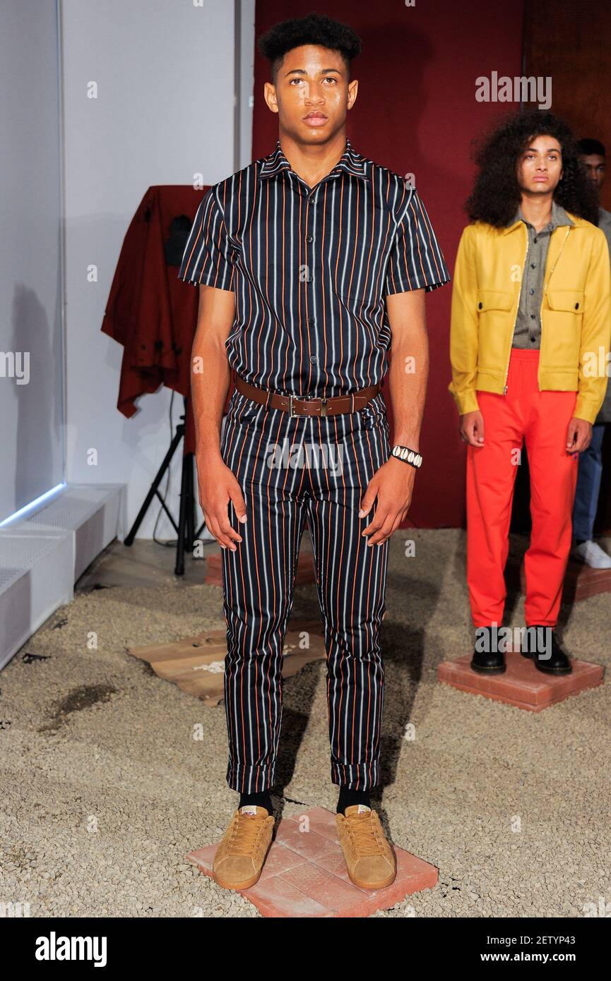 Model walks on the runway during the Head of State+ Spring 2018 New ...