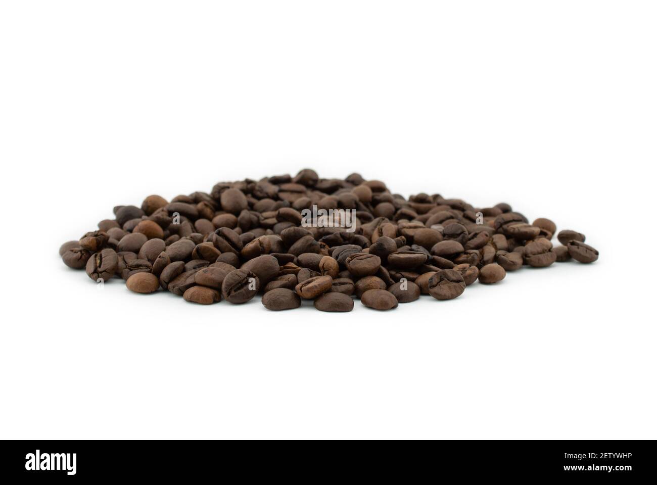 Roasted coffee beans isolated on white background Stock Photo - Alamy