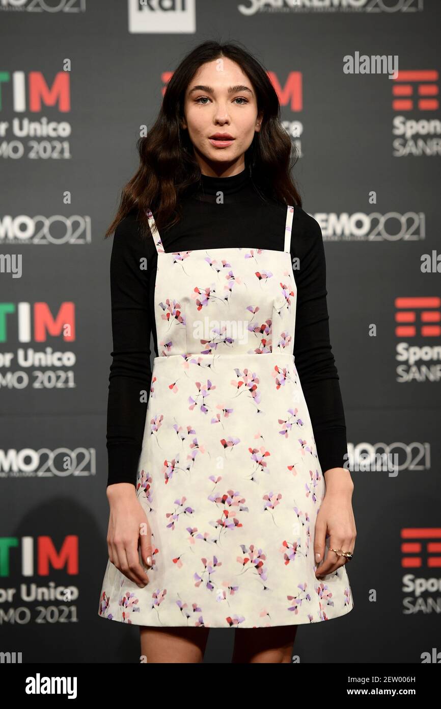 Sanremo, . 02nd Mar, 2021. Sanremo, 71st Italian Song Festival, Matilda De Angelis and Amadeus Press Conference Credit: Independent Photo Agency/Alamy Live News Stock Photo