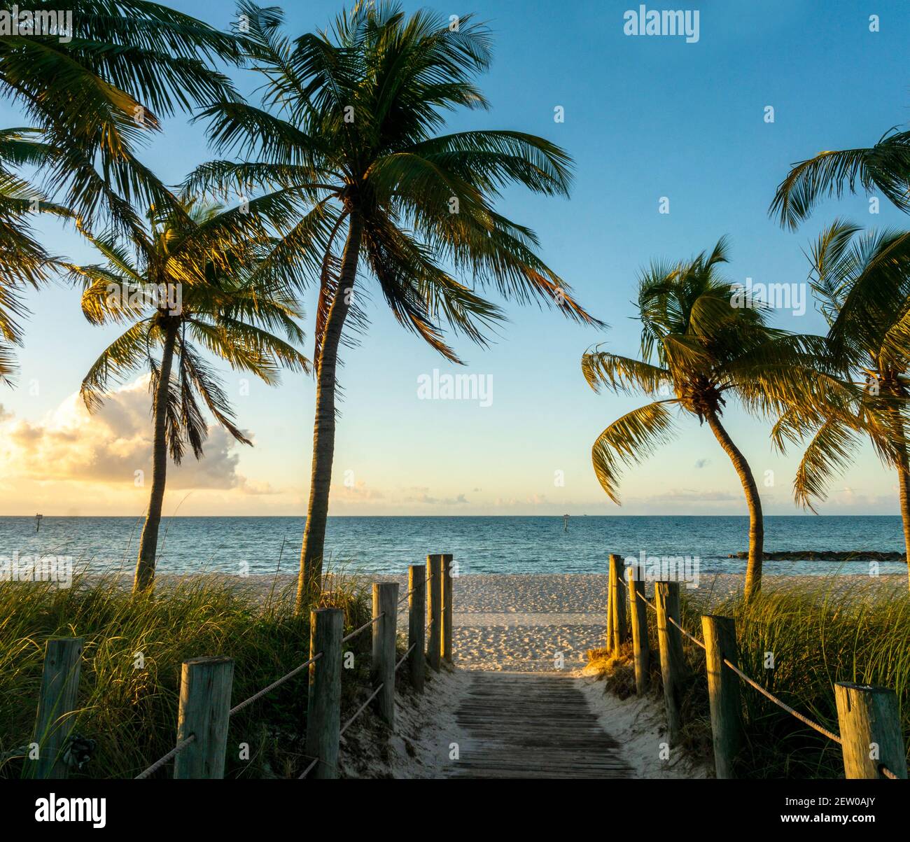 Sunrise in Key West at Smathers Beach Stock Photo