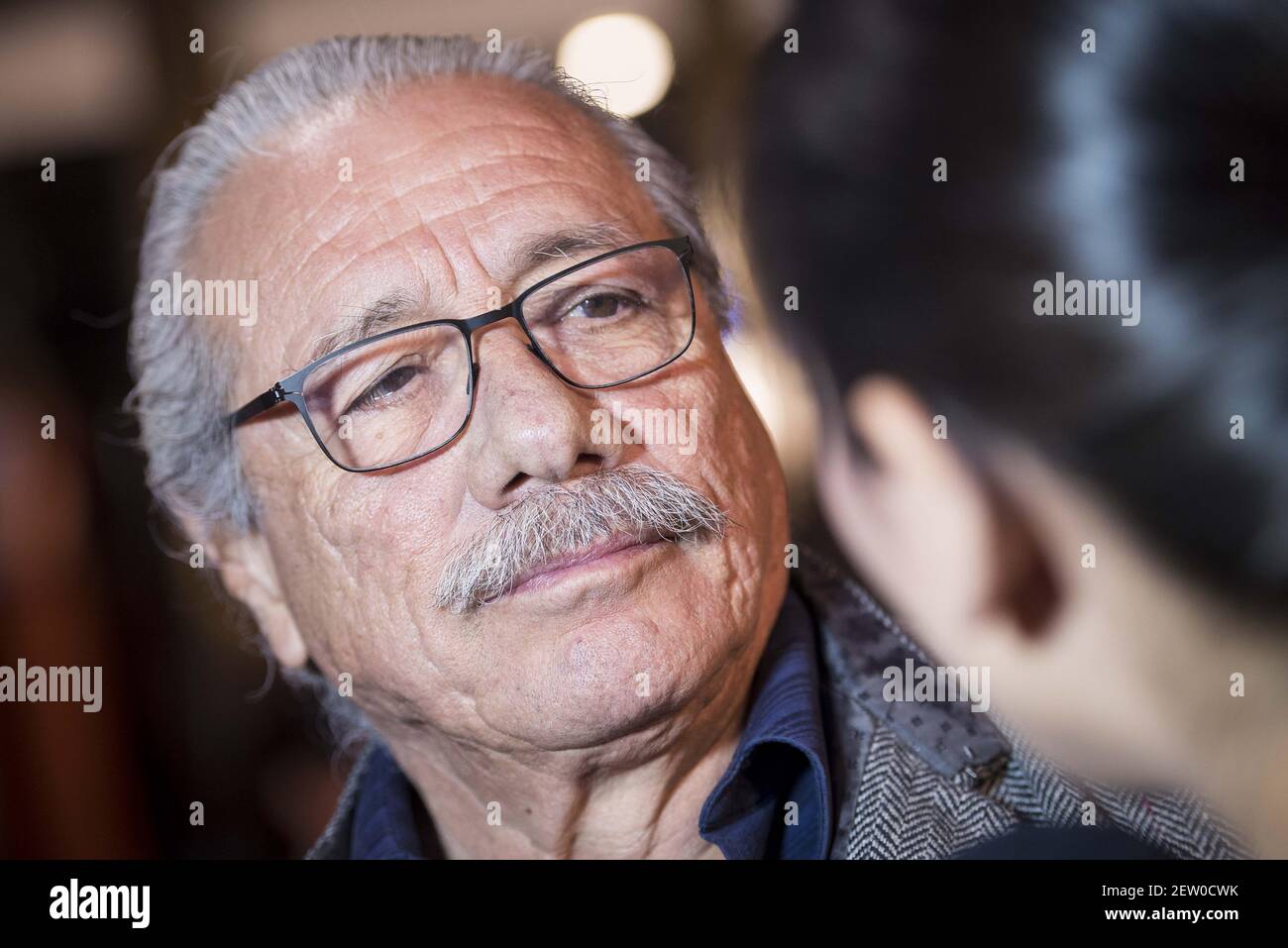 Edward James Olmos attends to welcome party photocall of Platino Awards