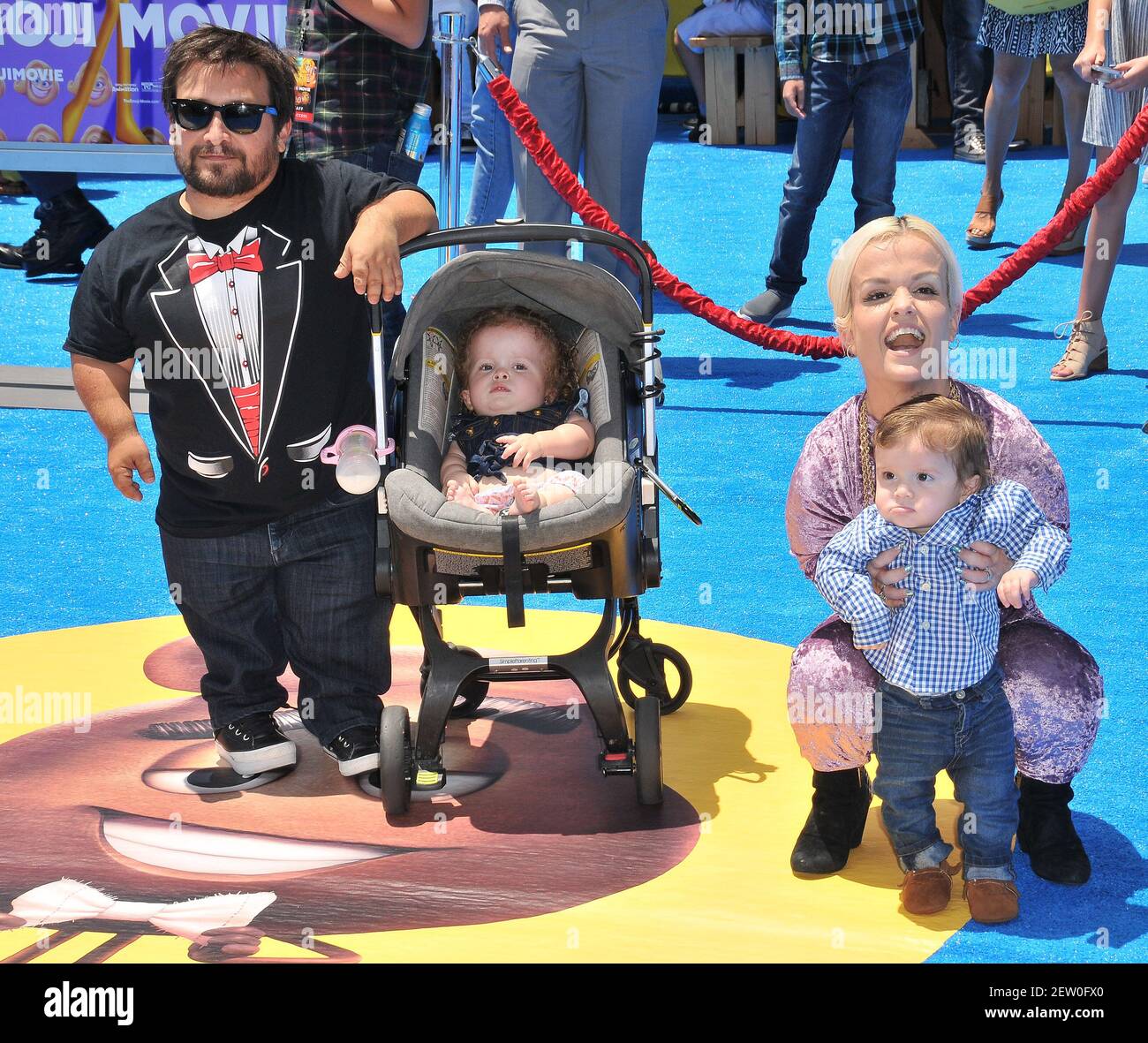 (LR) Joe Gnoffo, Penelope Charlevoix Gnoffo, Grayson Gnoffo and Terra