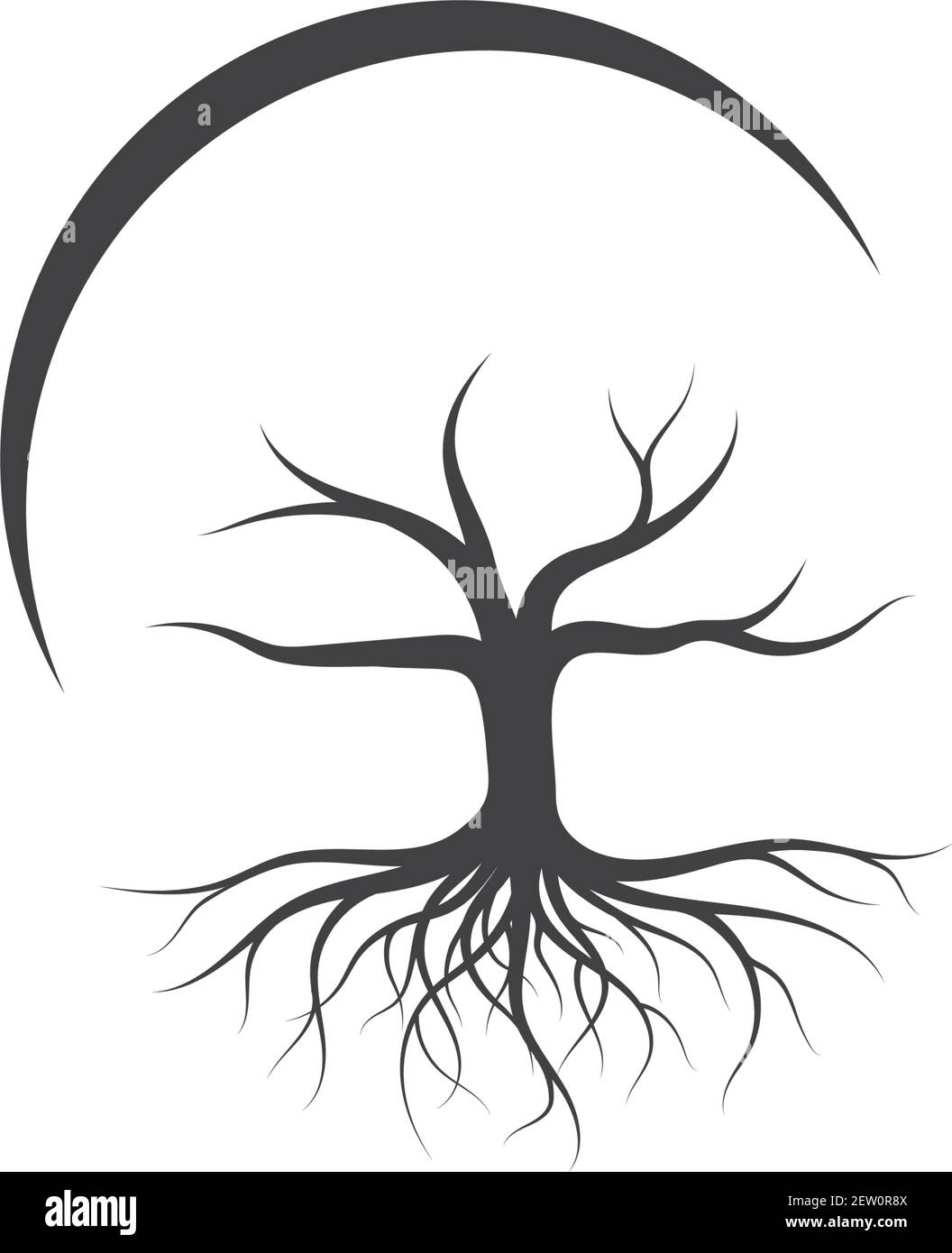 Tree without leaf icon logo template vector design Stock Vector Image