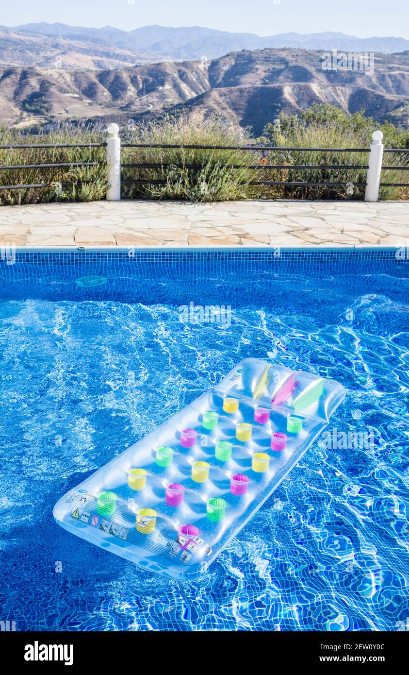 Location up in the hills with a breathtaking view. Inflatable air bed