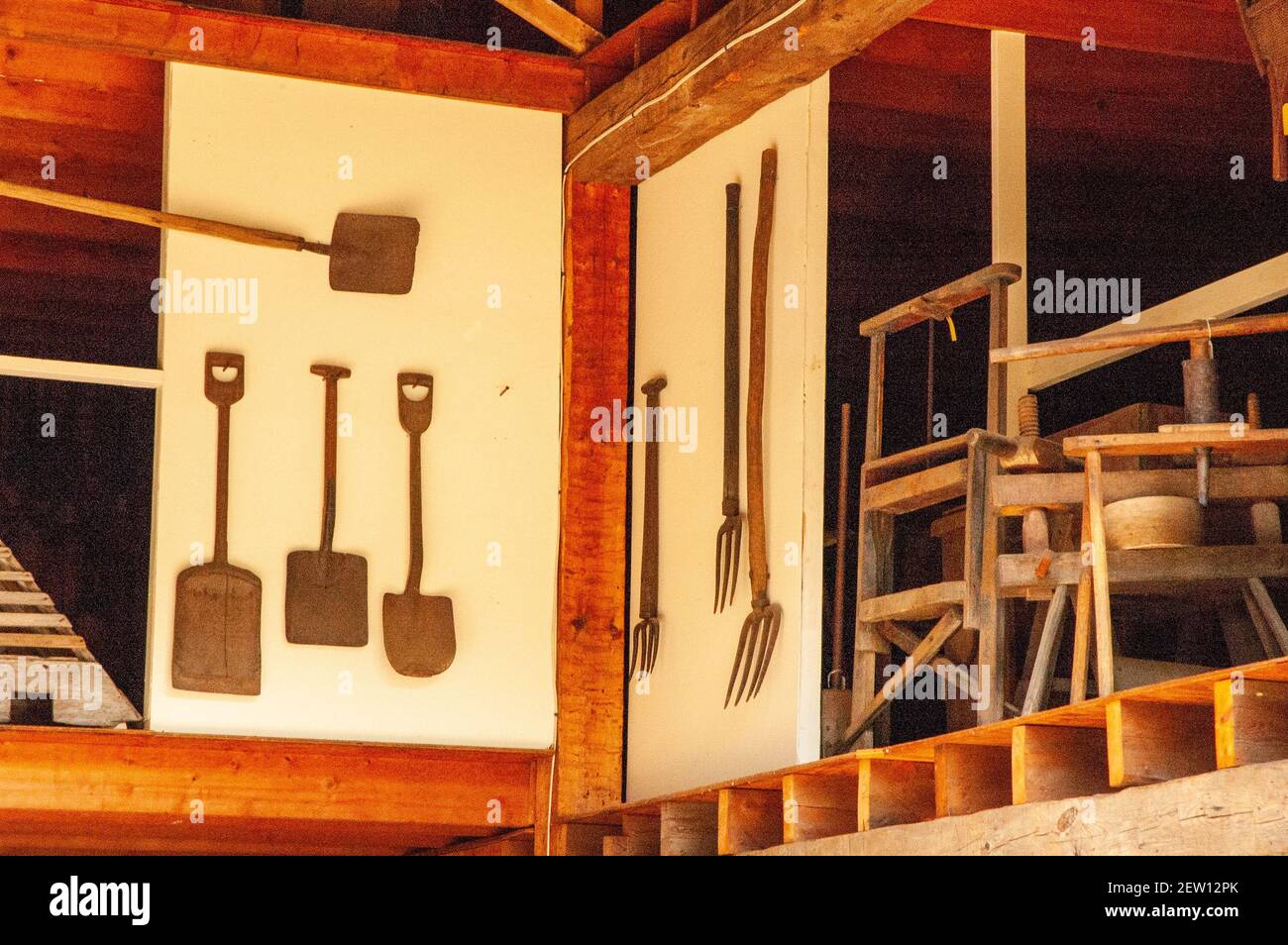 Colonial farm equipment hires stock photography and images Alamy