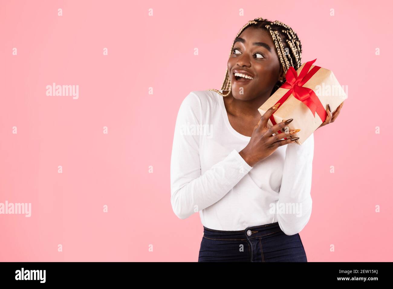 Woman happy face emotion hi-res stock photography and images - Alamy