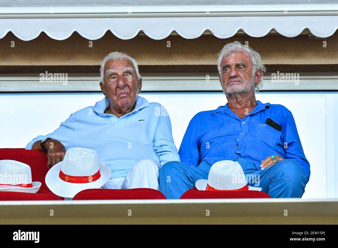 Jean-Paul Belmondo, Charles Gerard - at AS Monaco vs Toulouse FC - Ligue 1  - Monaco on August 4, 2017. (Photo by Lionel Urman/Sipa USA Stock Photo -  Alamy