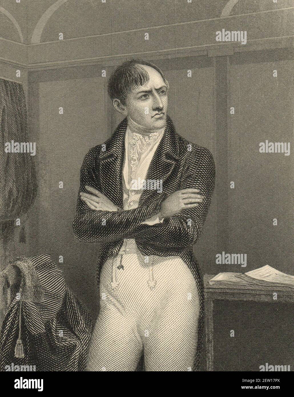 Robert Emmet, Irish Republican, Irish nationalist patriot, orator, and rebel leader, who led an abortive rebellion against British rule in 1803 Stock Photo