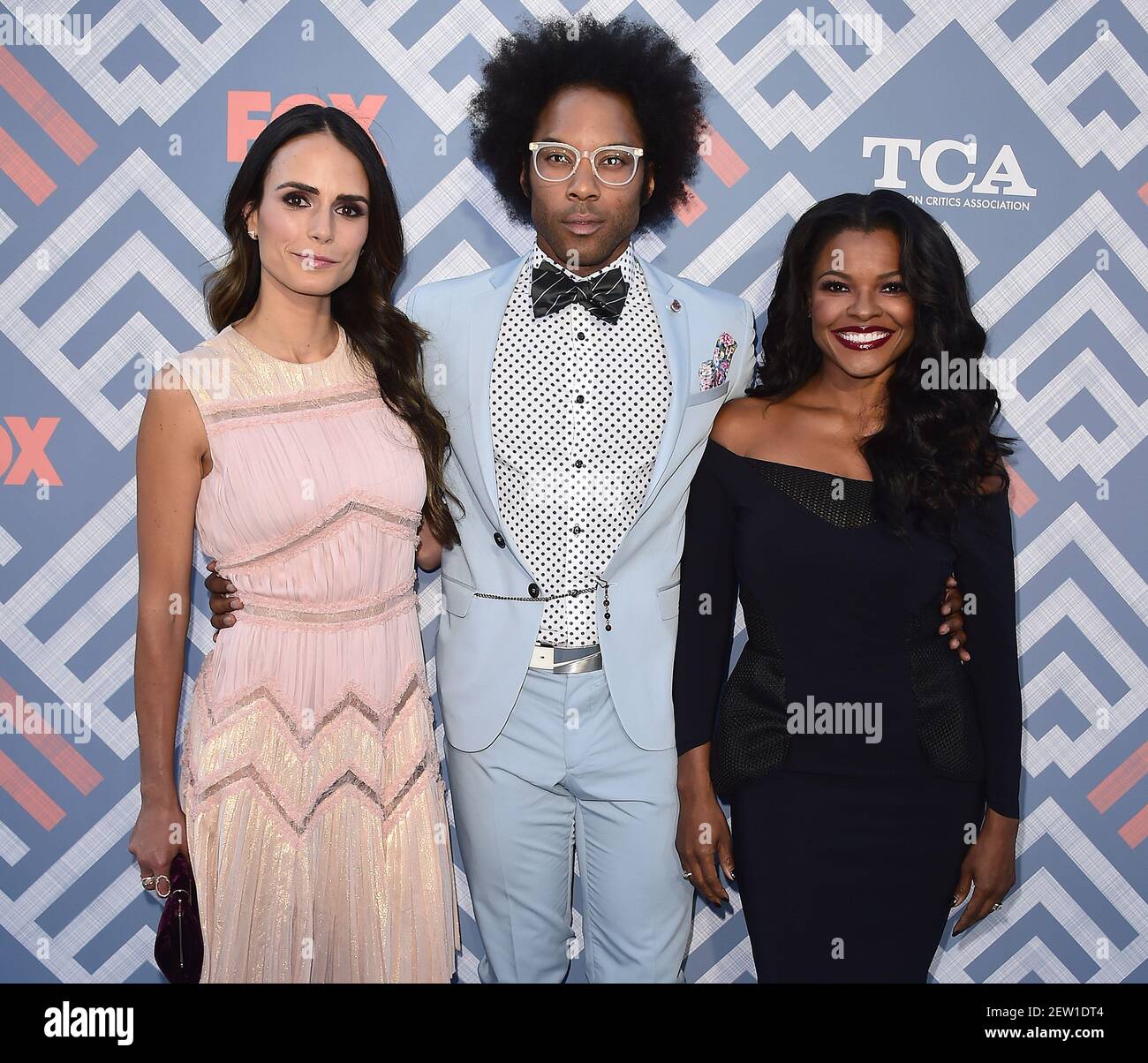 WEST HOLLYWOOD - AUGUST 8: Jordana Brewster, Johnathan Fernandez and Keesha  Sharp at the FOX and FX 2017 Summer TCA All-Star party at Soho House on  August 8, 2017 in West Hollywood,