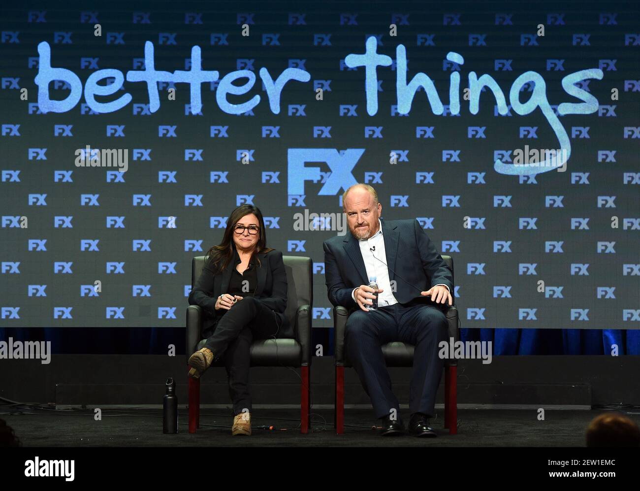 BEVERLY HILLS - AUGUST 9: Pamela Adlon and Louis C.K. onstage during