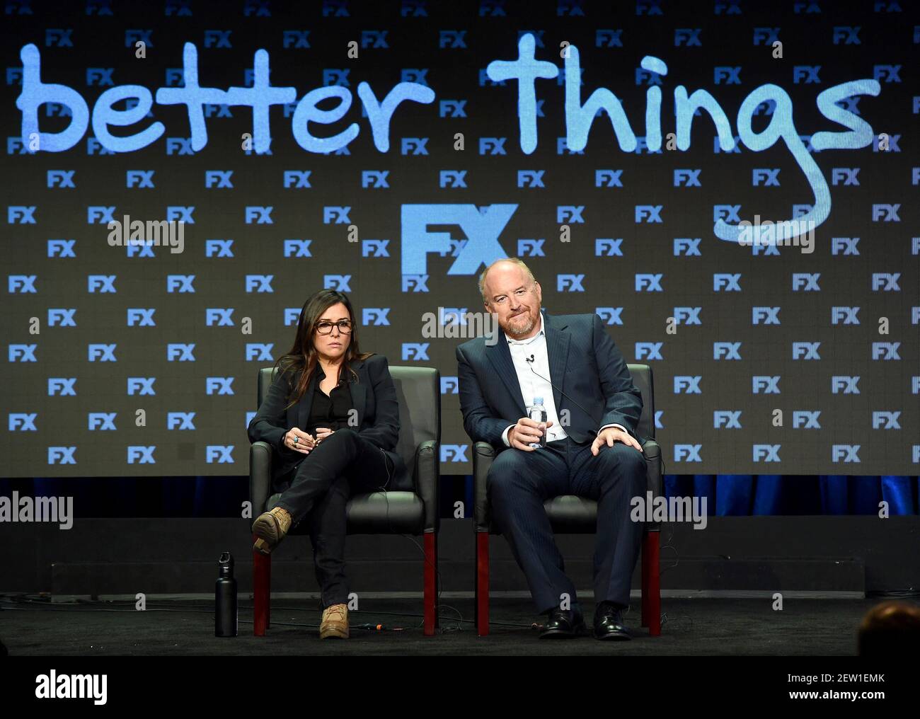 BEVERLY HILLS - AUGUST 9: Pamela Adlon and Louis C.K. onstage during