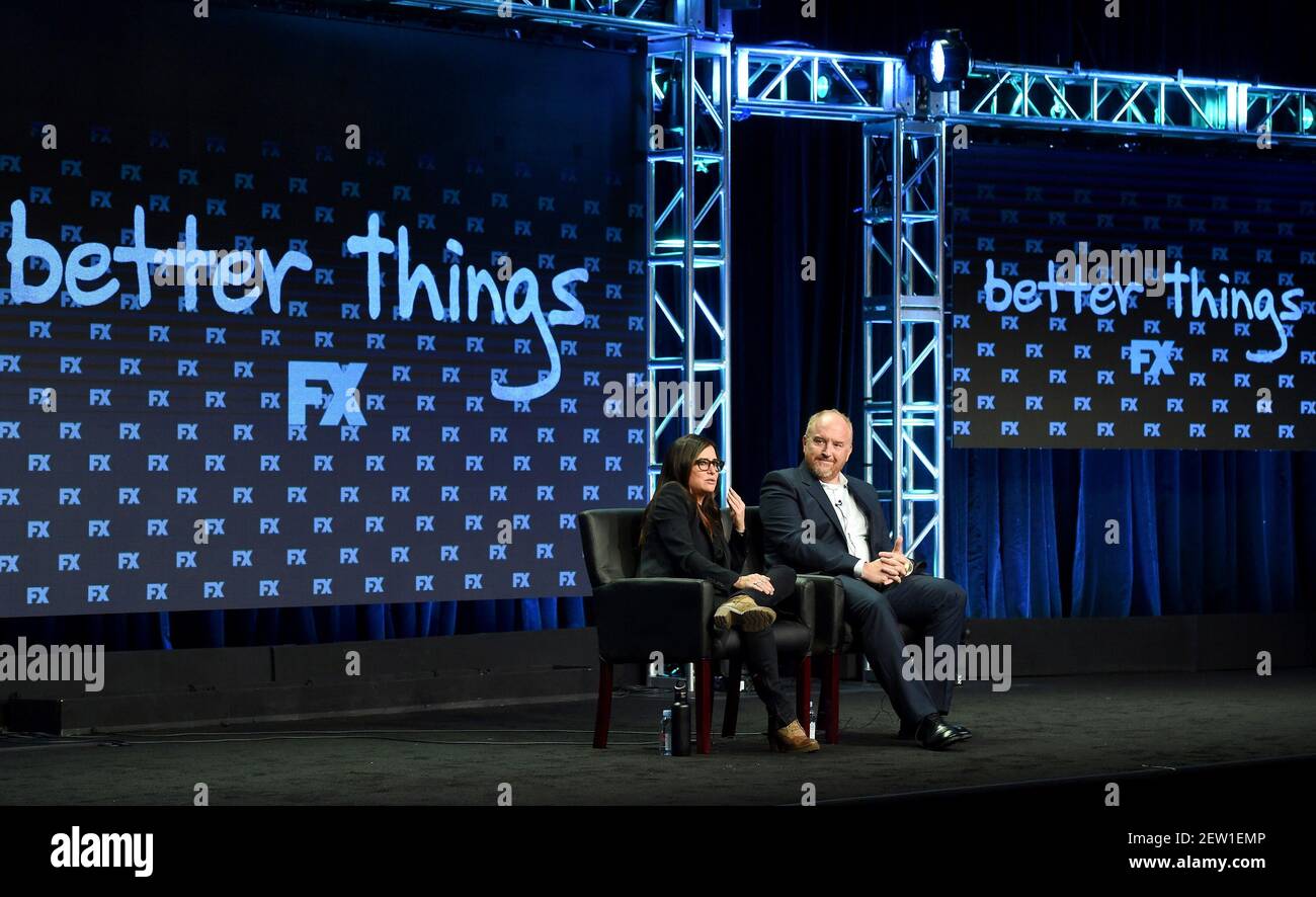 BEVERLY HILLS - AUGUST 9: Pamela Adlon and Louis C.K. onstage during