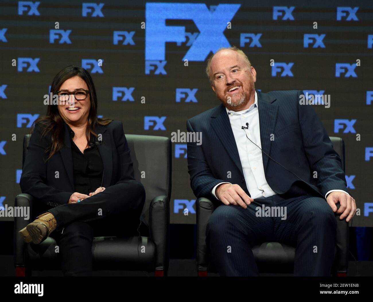 BEVERLY HILLS - AUGUST 9: Pamela Adlon and Louis C.K. onstage during