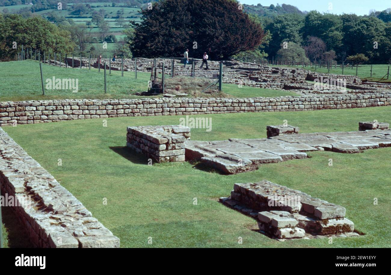Remains of a Roman defensive fortification known as Hadrian’s Wall ...