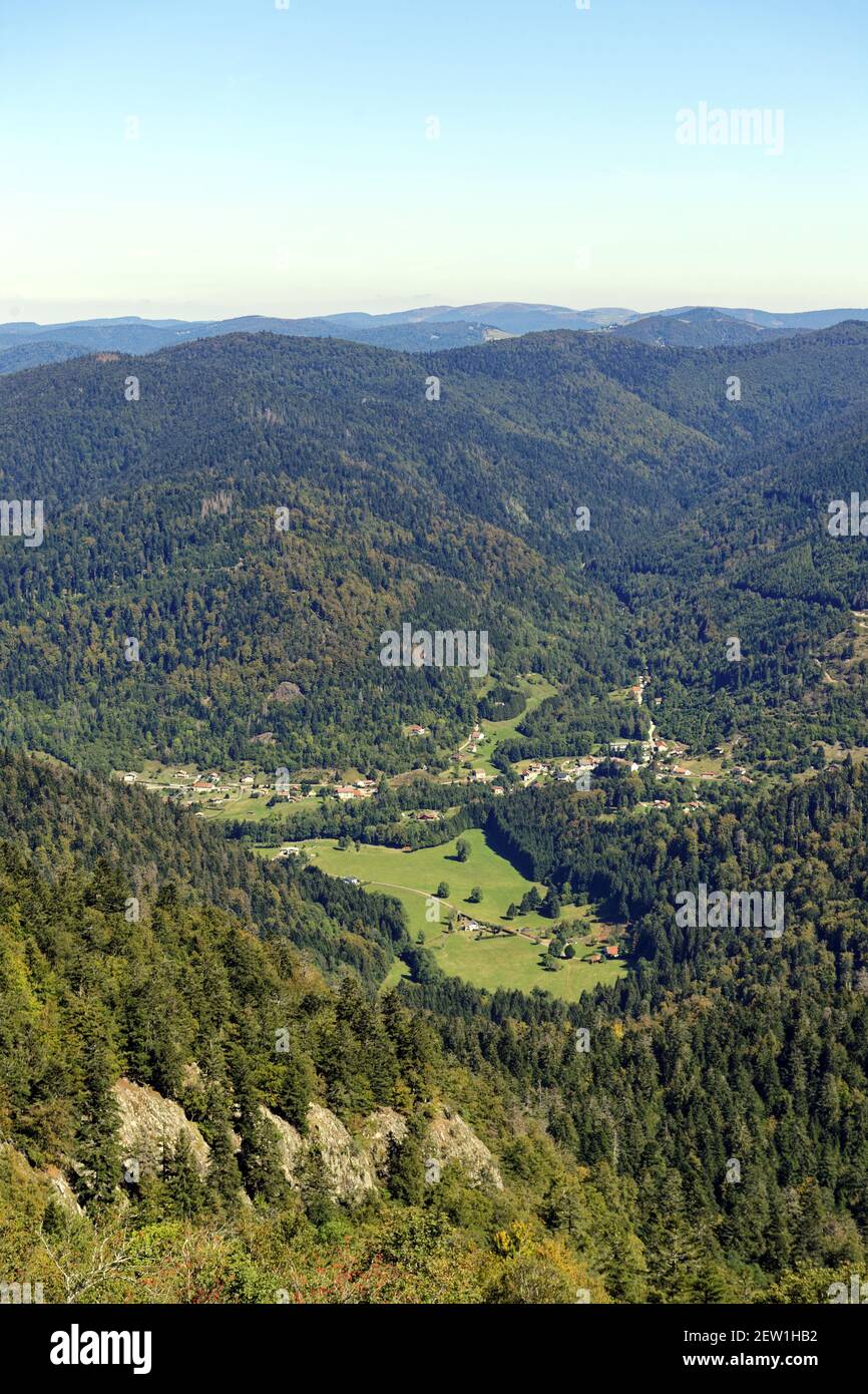 France, Territoire de Belfort, Ballon d Alsace, (1241 m), panorama from the  summit Stock Photo - Alamy