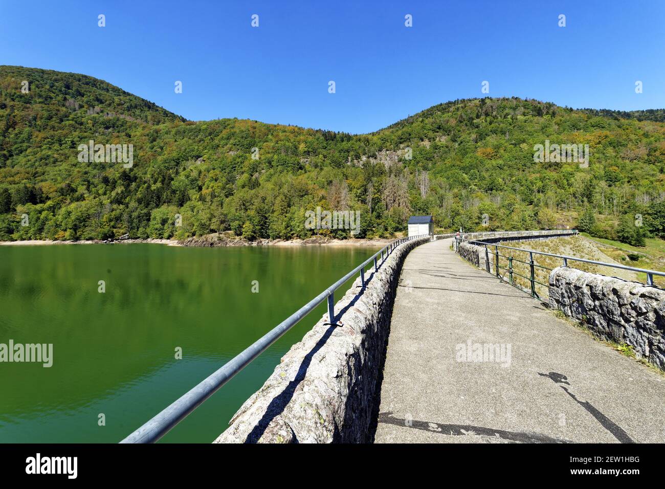 France, Haut Rhin, Sewen, Ballon d Alsace mountain, Alfeld Lake, dam Stock  Photo - Alamy