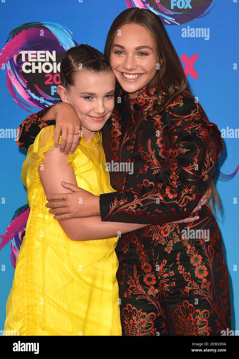 LOS ANGELES - AUGUST 13: Millie Bobby Brown and Maddie Ziegler at FOX's ...