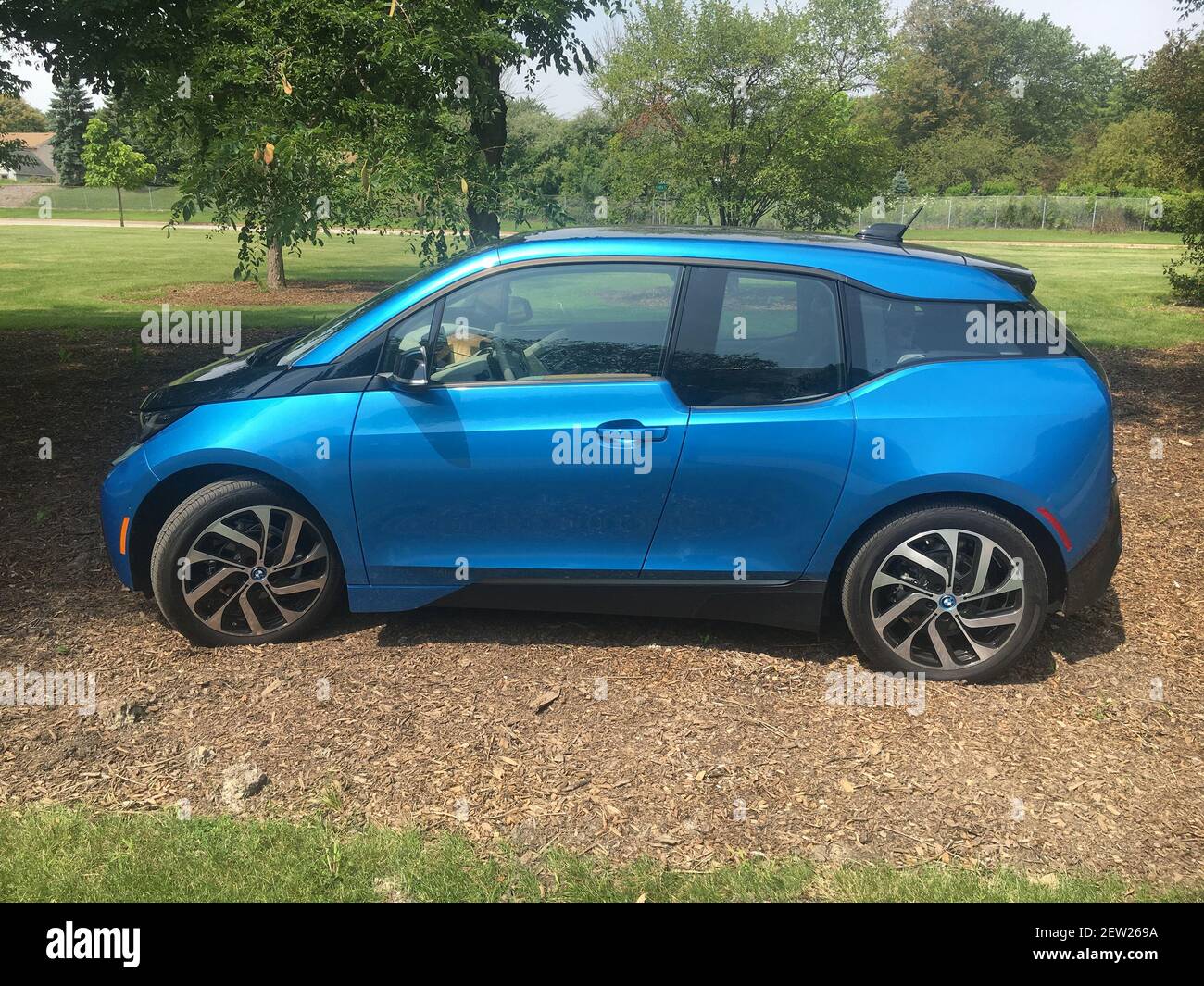 The 2017 BMW i3 REx electric vehicle with a 2.4 gallon range extender gets  a bigger battery pack and capacity for 2017, increasing range from 72 miles  to 97 electric-only miles. The