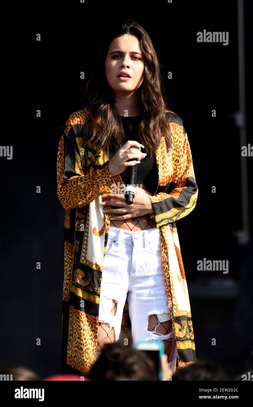 Bea Miller performs on stage at the Billboard Hot 100 Music Festival in ...