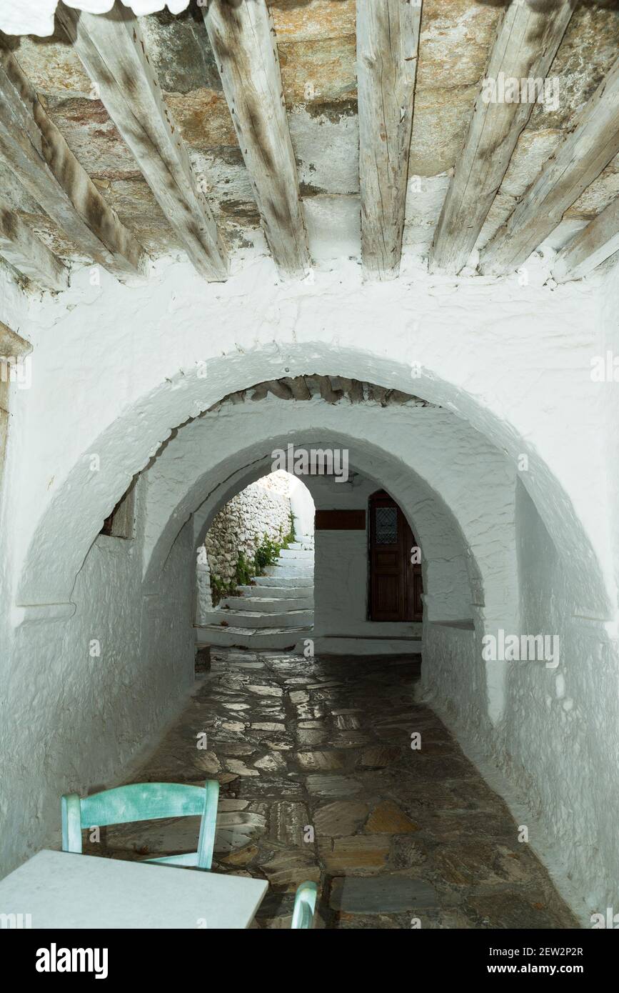 Apeiranthos, Plaka, Naxos, Cyclades, South Aegean Region, Greece Stock Photo