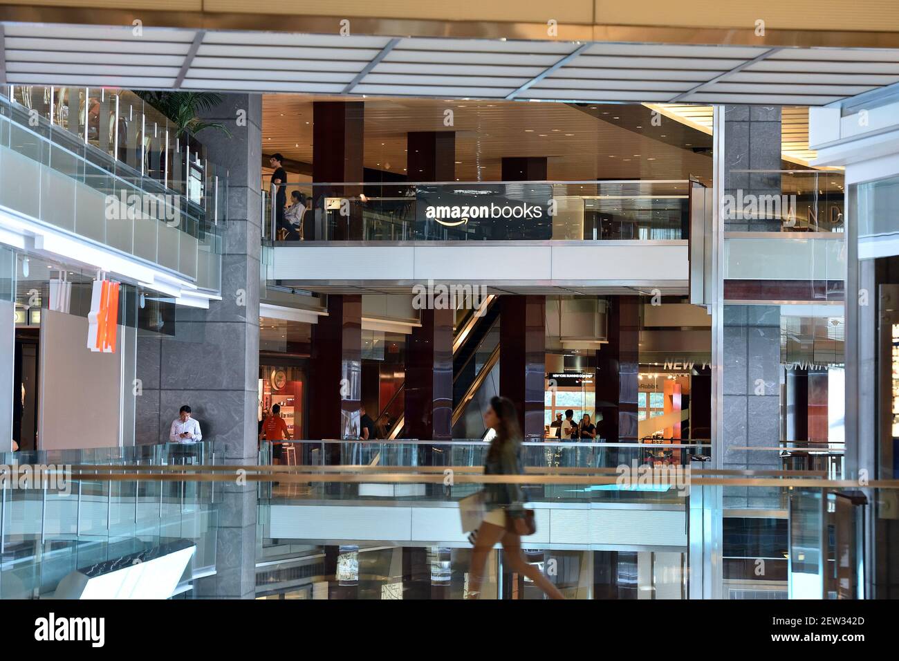 Amazon bookstore located on the third floor of the Time Warner Center