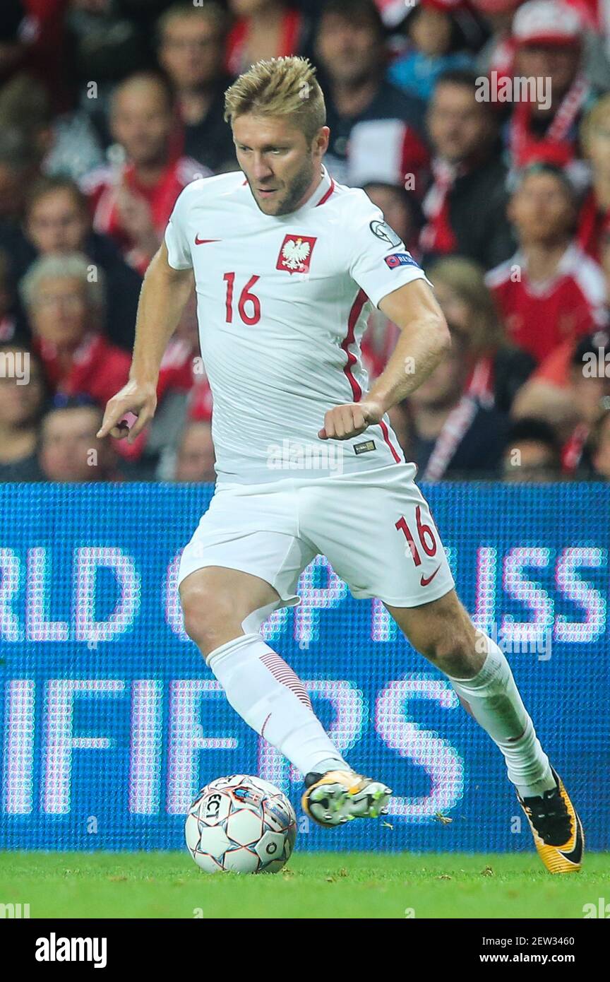 01.09.2017, Kopenhaga, pilka nozna, Dania - Polska, kwalifikacje Mistrzostw  Swiata 2018, Jakub Blaszczykowski (POL), World Cup 2018 qualifier Denmark -  Poland, fot. Tomasz Jastrzebowski / Foto Olimpik Stock Photo - Alamy