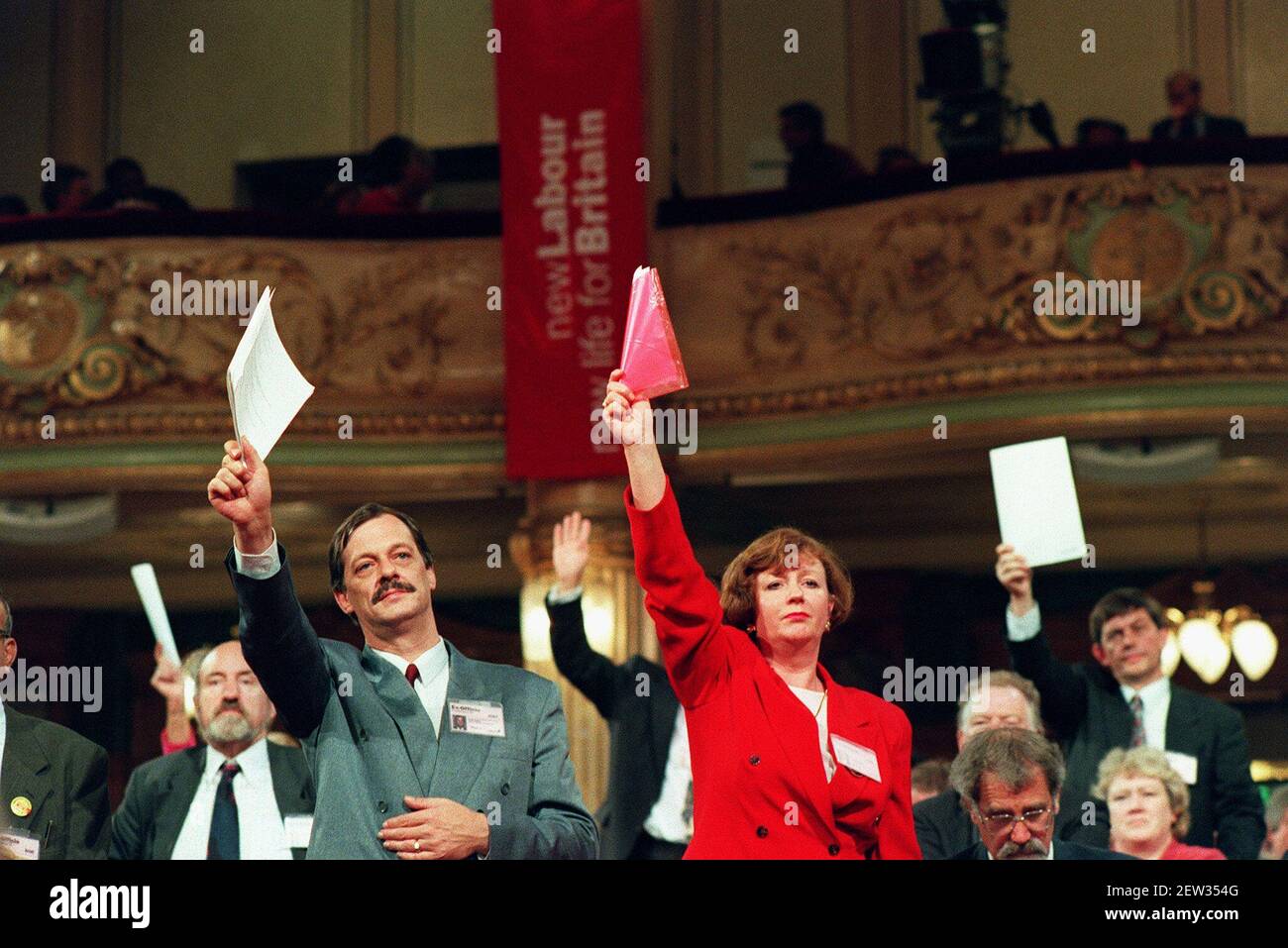 Prospective Parliamentary Candidates wait to make their speeches during the Labour Party Conference Blackpool 1996 Dbase Stock Photo
