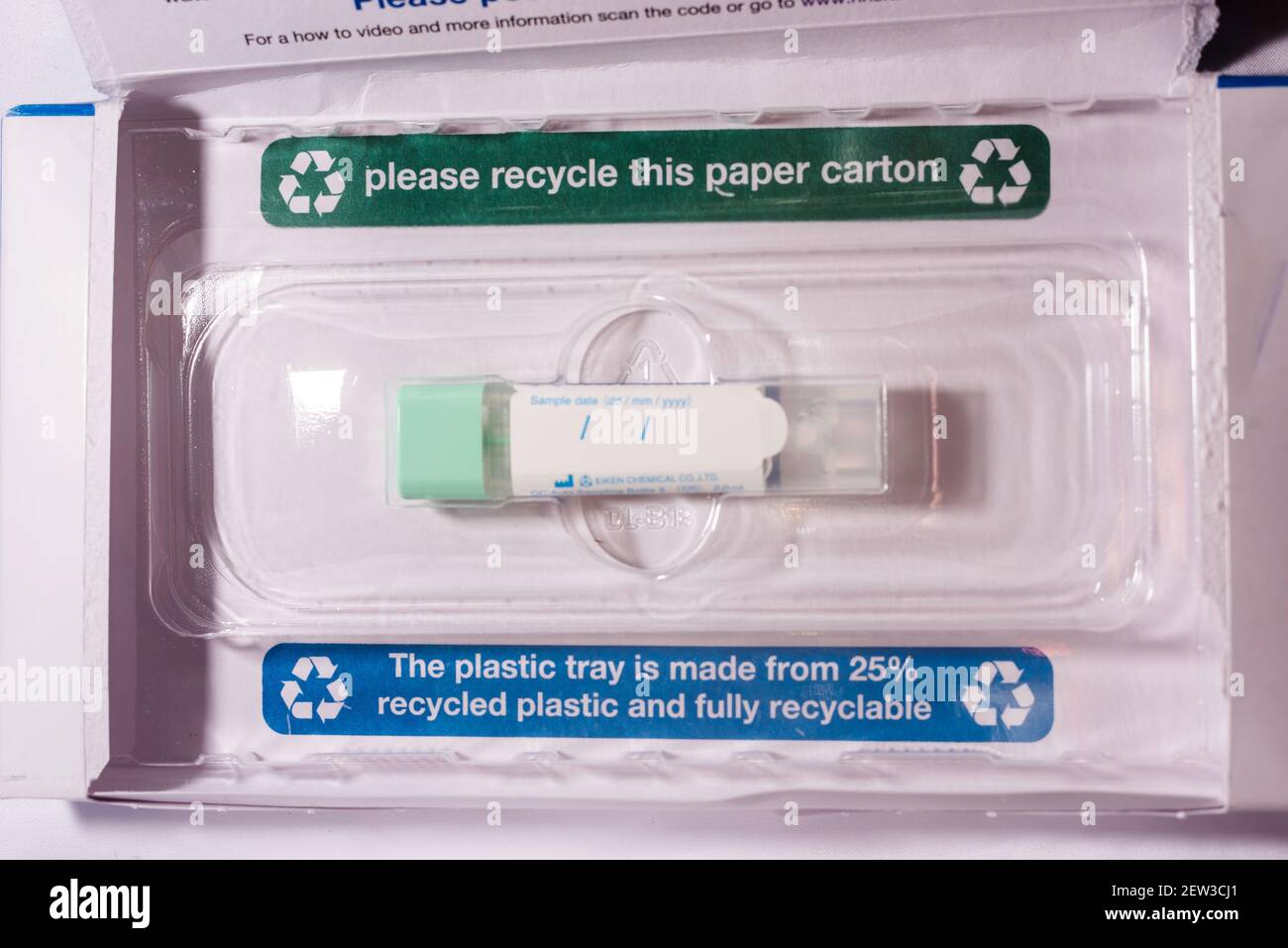 NHS Bowel Cancer testing kit Stock Photo Alamy