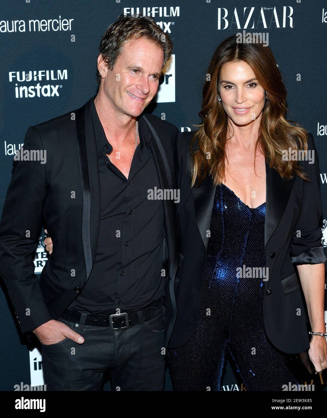 L-R: Rande Gerber and model Cindy Crawford attend the Harper's Bazaar ...
