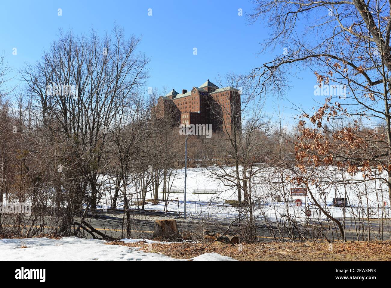 Abandoned psychiatric hospital Kings Park Long Island New York Stock Photo