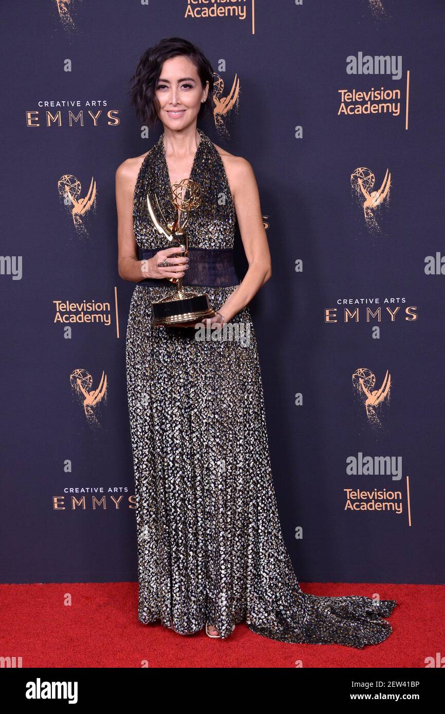 Carmen Cuba Casting director Carmen Cuba poses in the press room with the award for