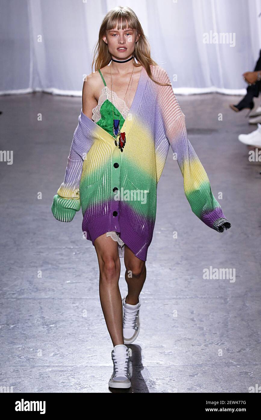 Model Klara Kristin walks on the runway during the Zadig et Voltaire (Zadig  & Voltaire) Fashion Show during New York Fashion Week Spring Summer 2018  held in New York, NY on September