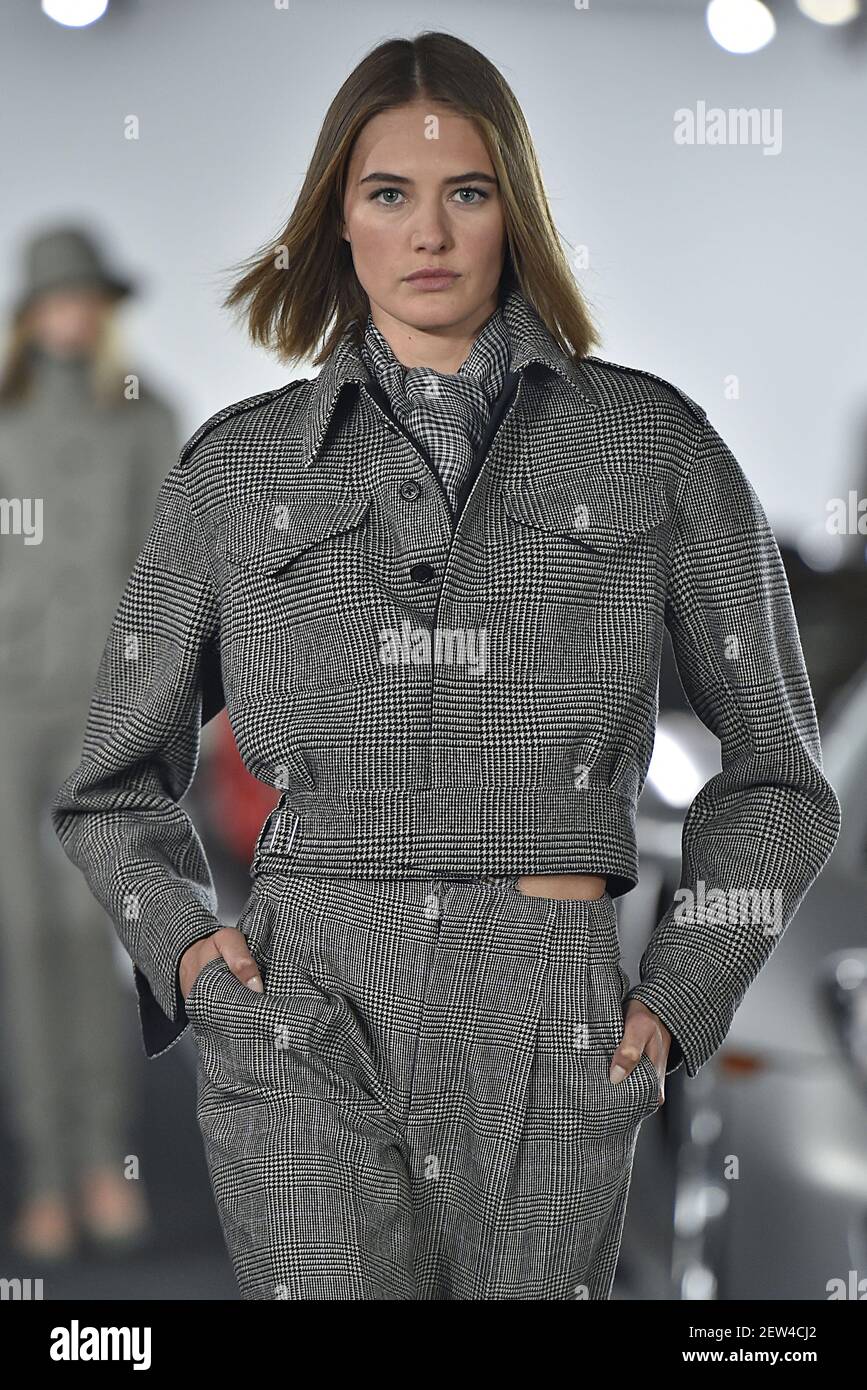 Model Sanne Vloet walks on the runway during the Ralph Lauren Fashion Show  at New York Fashion Week Spring Summer 2018 held in New York, NY on  September 13, 2017. (Photo by