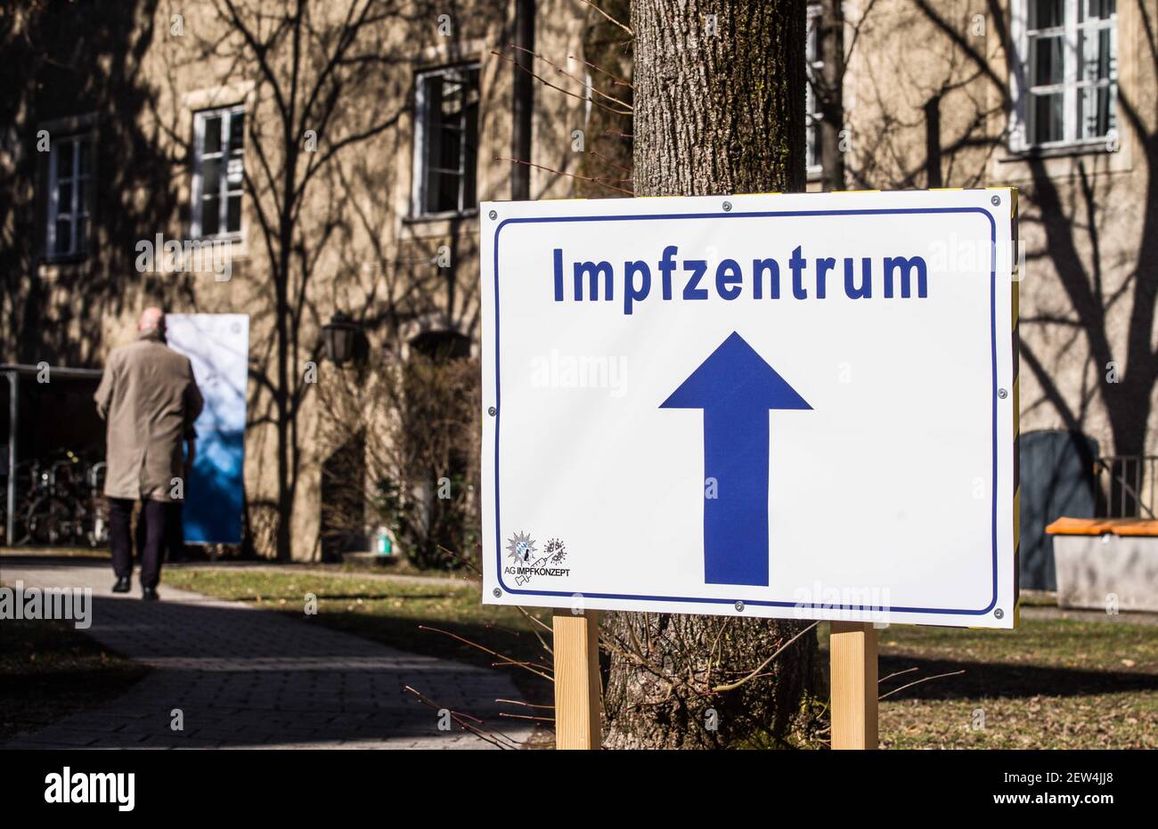 Munich, Bavaria, Germany. 2nd Mar, 2021. Starting with some 10,000 doses of the AstraZeneca Covid-19 vaccine, the Bavarian Police has begun vaccinating its Bereitschaftspolizei and Einsatzeinheiten- specialized police units that deal with demonstrations, riots, and other missions. Germany's vaccine program has been criticized for being extremely slow, with numerous nations surpassing not only percentage of the population vaccinated, but also absolute numbers as they vaccinate those at risk and simultaneously the general population to achieve herd immunity faster. Without an increase in rat Stock Photo