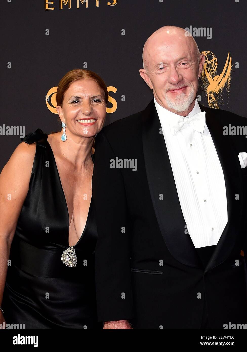 LOS ANGELES, CA SEPTEMBER 17 Jonathan Banks (R) and Gennera Banks arrive at the 69th Emmy