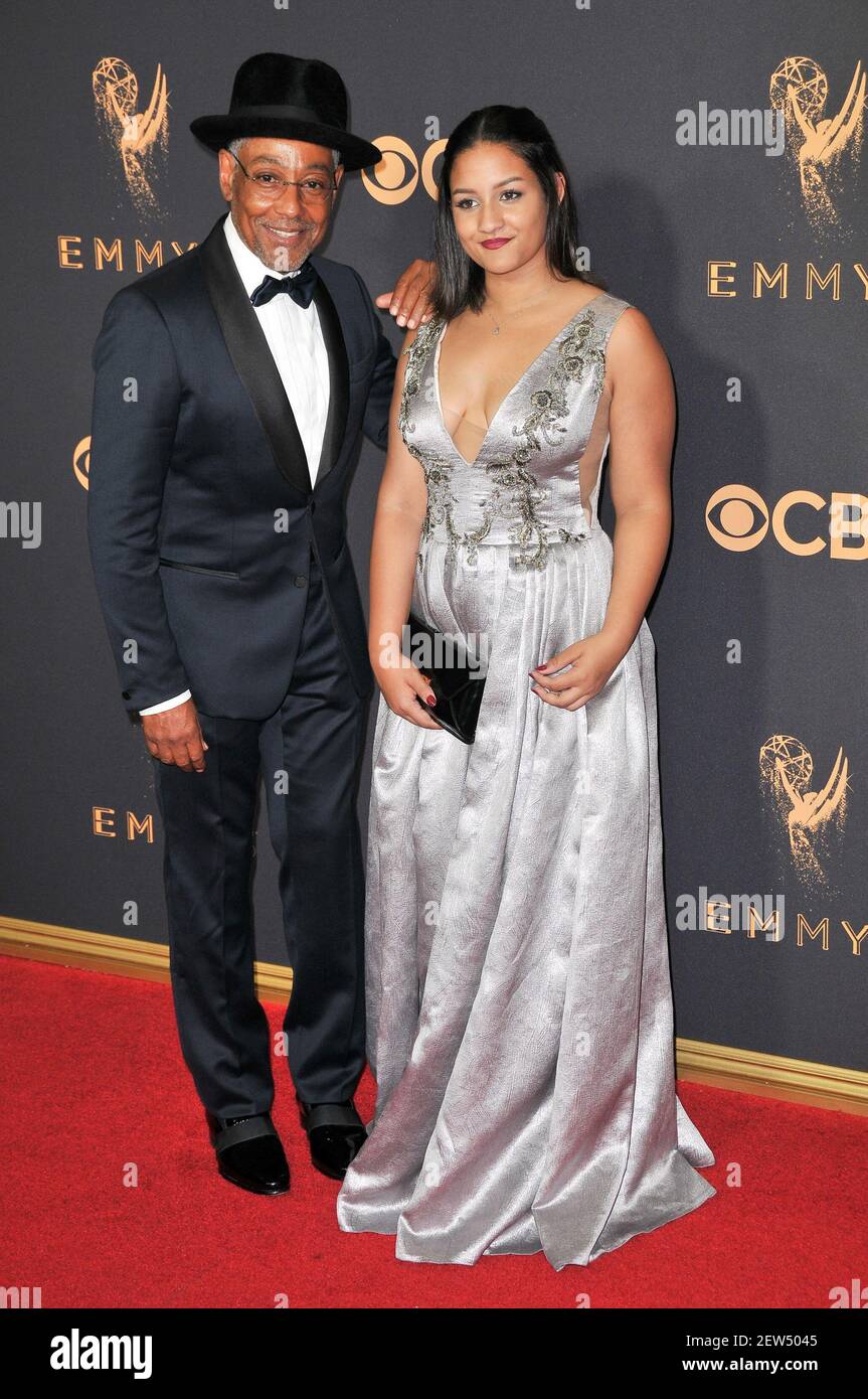 Giancarlo Esposito (L) and Joy McManigal at the 69th Annual Emmy Awards