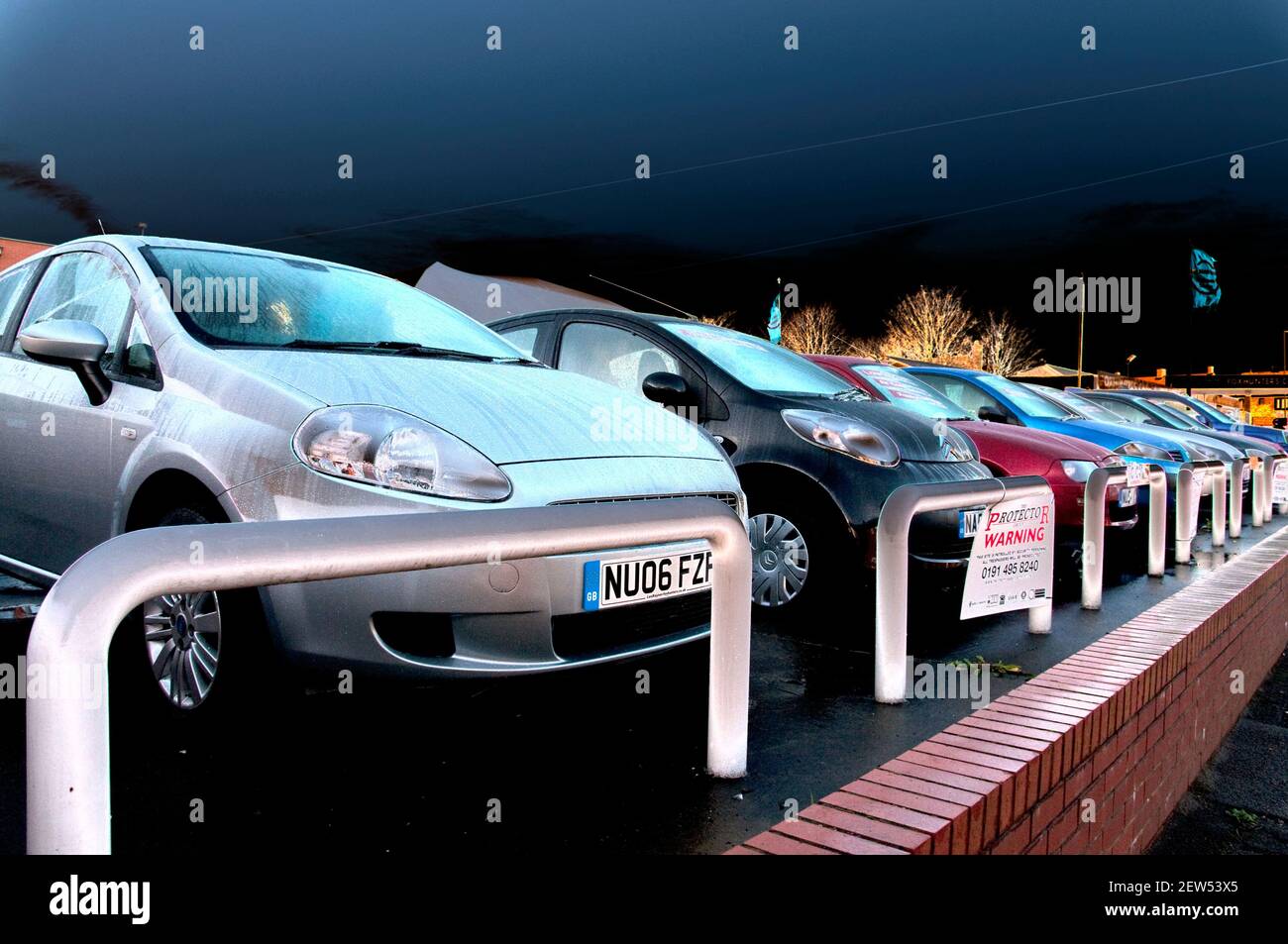 Second hand cars for sale at Foxhunters Whitley Bay November 2008 Stock