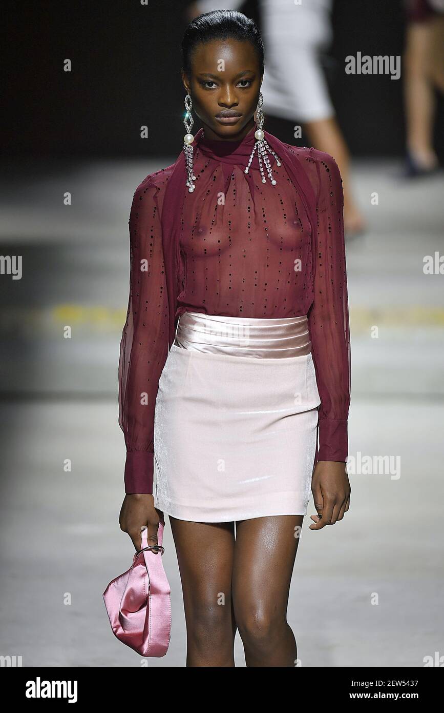 Model Mayowa Nicholas walks on the runway during the Topshop Fashion Show  during London Fashion Week Spring Summer 2018 held in London, England on  September 17, 2017. (Photo by Jonas Gustavsson/Sipa USA