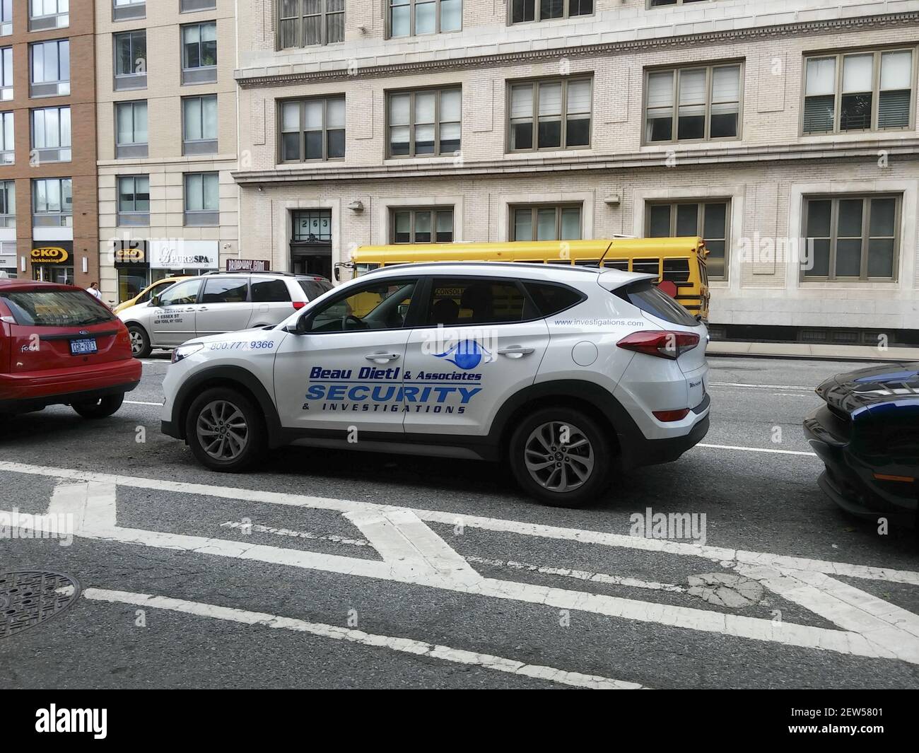 A vehicle from former NYPD detective and now private investigator Bo  Dietl's fleet of cars for his private investigation business parked in  Chelsea in New York on Tuesday, September 19, 2017. Dietl