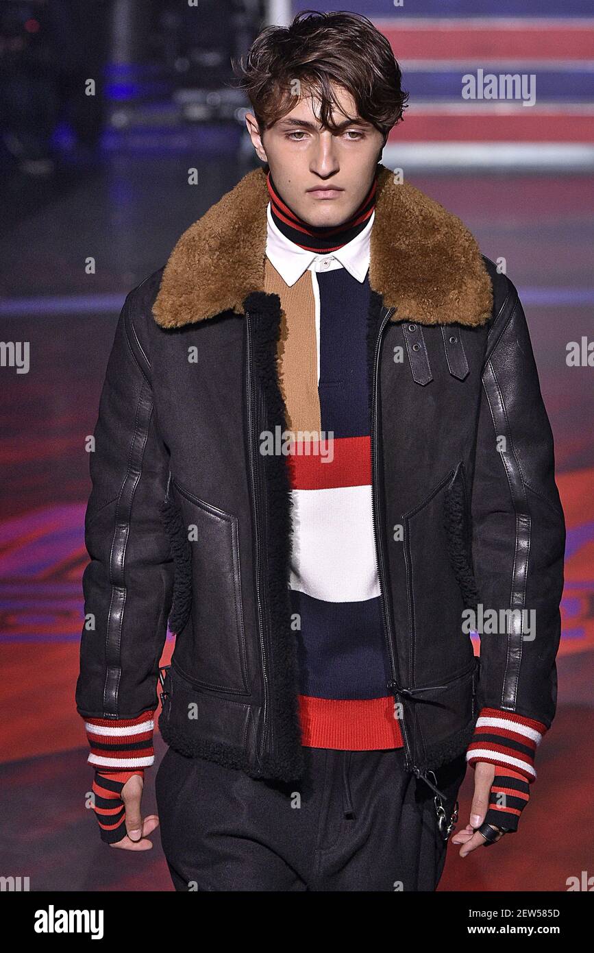 Model Anwar Hadid walks on the runway during the Tommy Hilfiger Fall 2017  Ready-To-Wear Fashion Show during London Fashion Week held in London,  England on September 19, 2017. (Photo by Jonas Gustavsson/Sipa