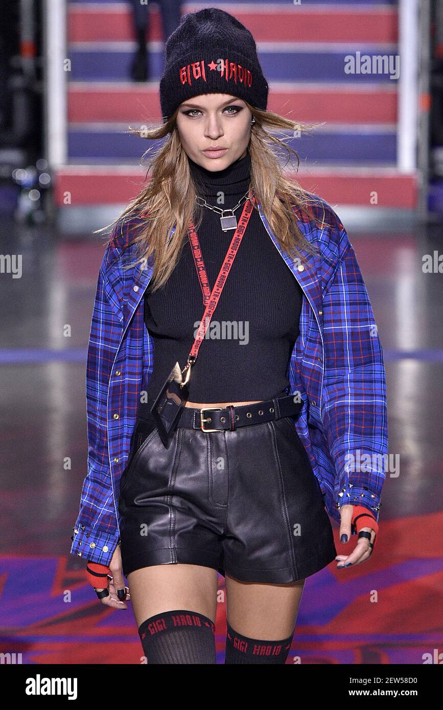 Model Josephine Skriver walks on the runway during the Tommy Hilfiger Fall  2017 Ready-To-Wear Fashion Show during London Fashion Week held in London,  England on September 19, 2017. (Photo by Jonas Gustavsson/Sipa