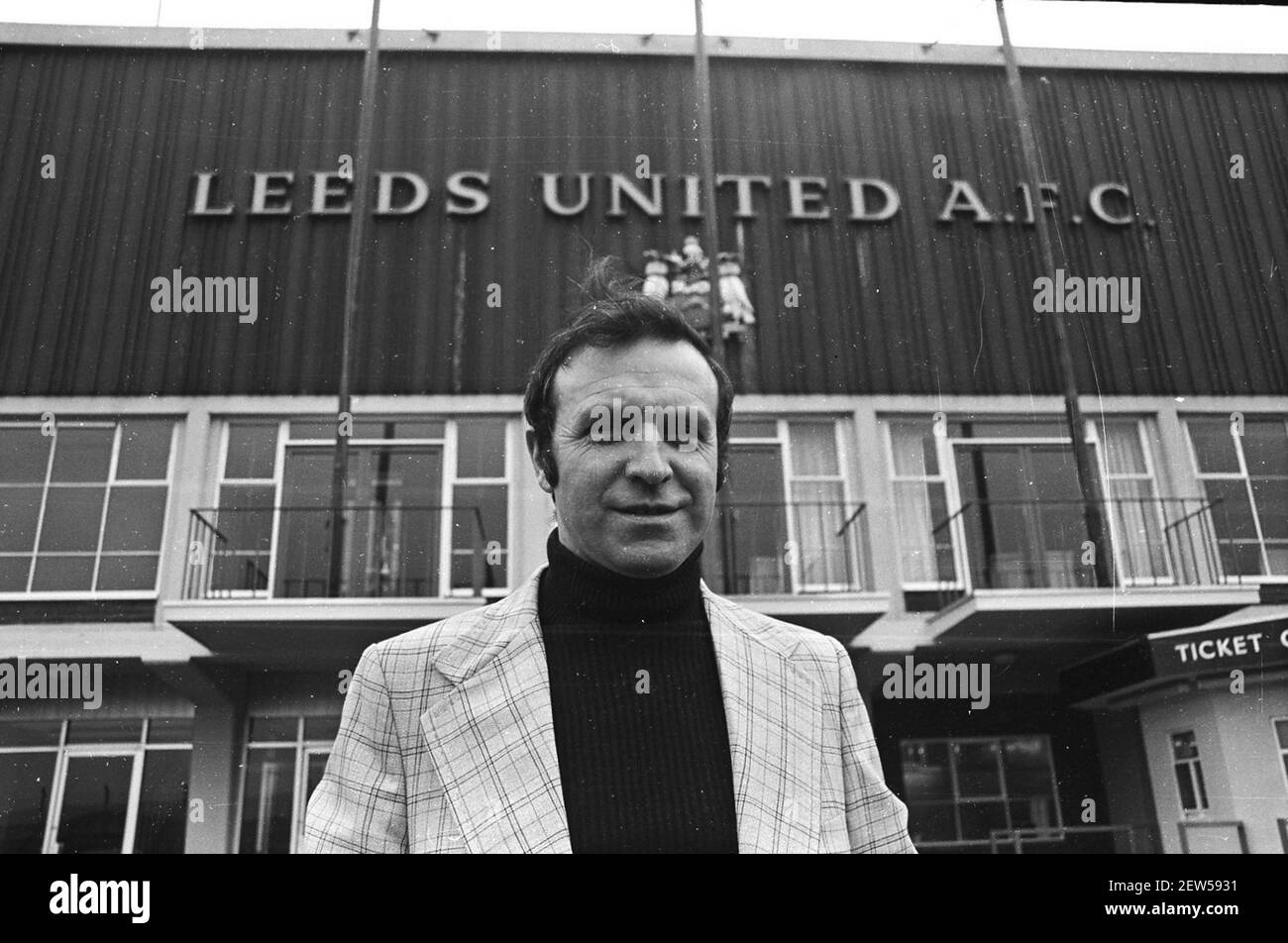 Jimmy Armfield arrives at Eland Road Leeds United Stock Photo