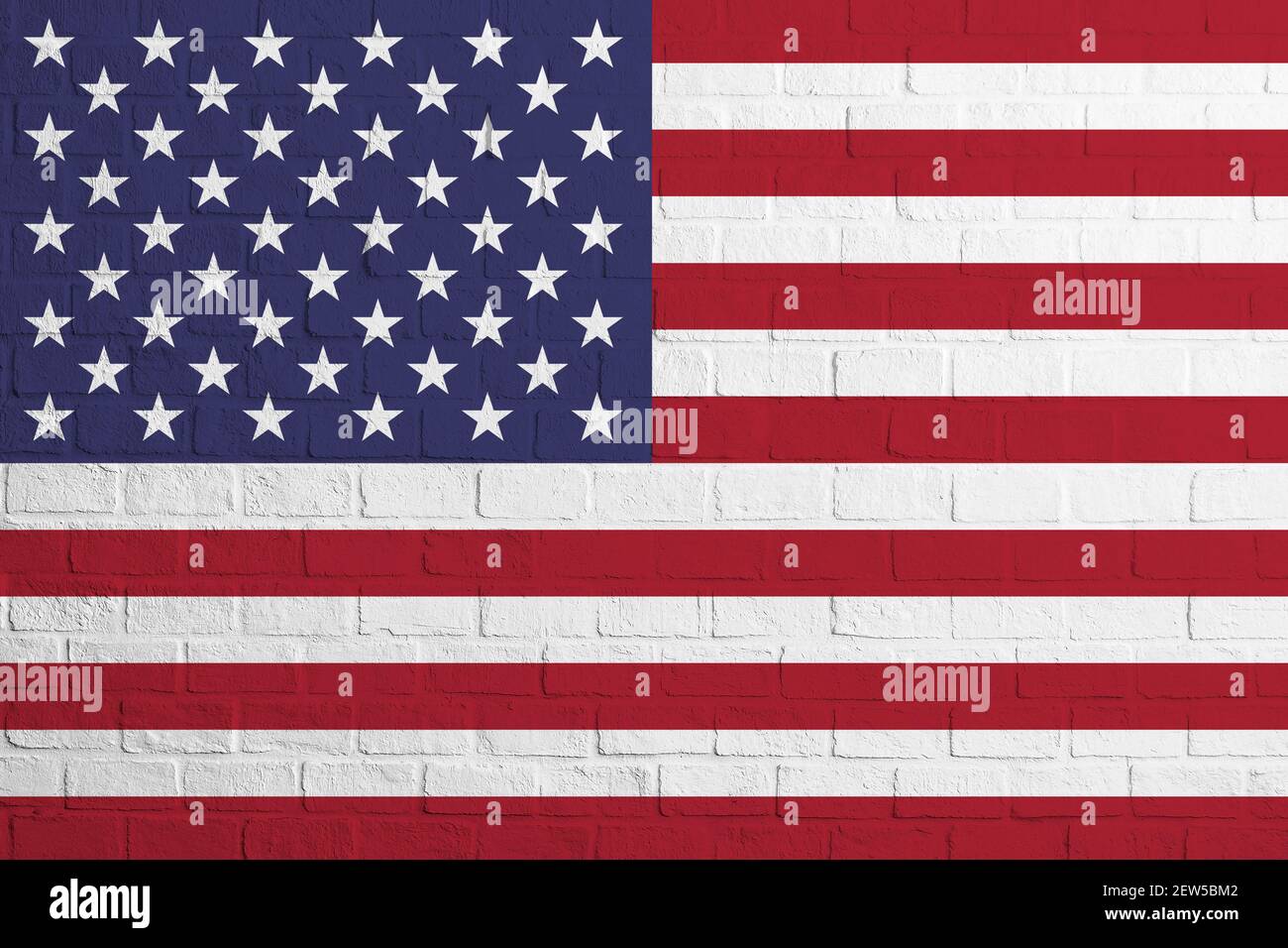 Flag of United States. Brick wall texture of the flag of United States ...