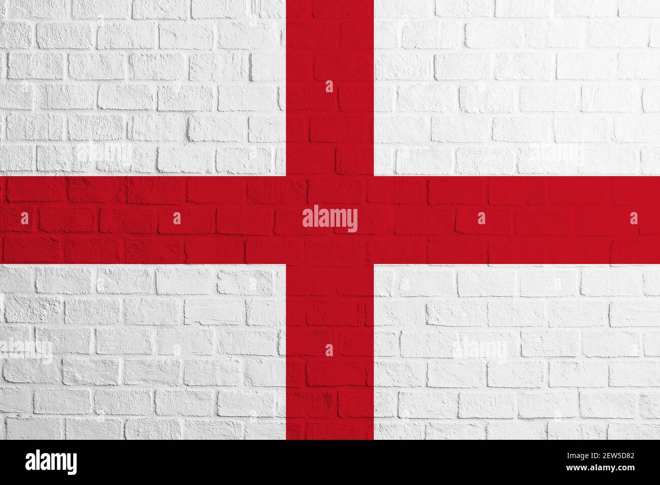 Flag of England. Brick wall texture of the flag of England Stock Photo ...