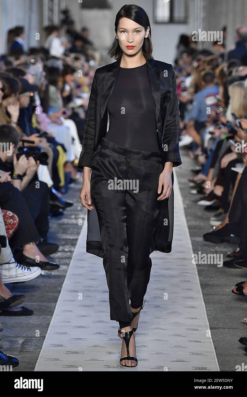 Model Bella Hadid walks on the runway during the Max Mara Fashion Show  during Milan Fashion