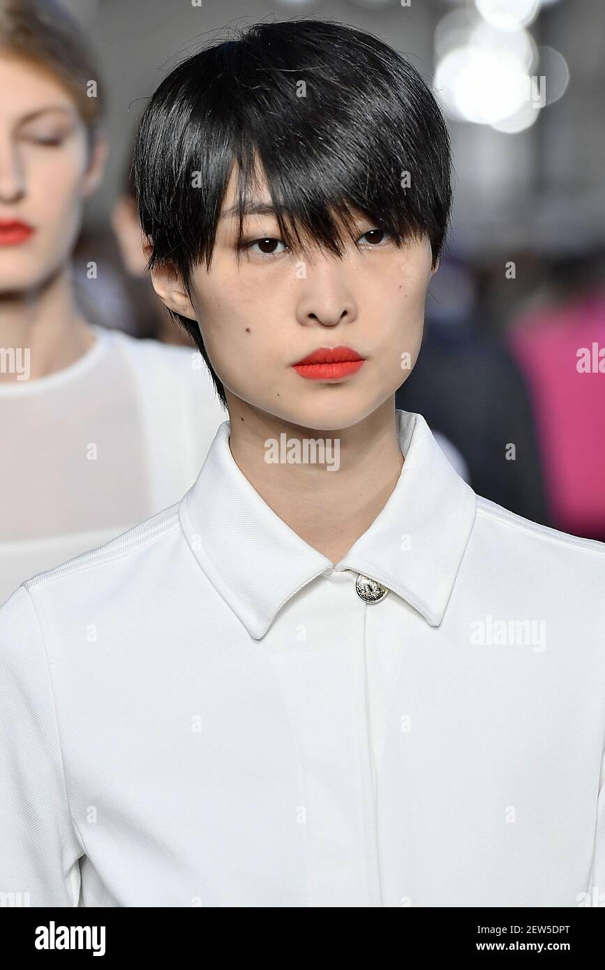 Model walks on the runway during the Max Mara Fashion Show during Milan
